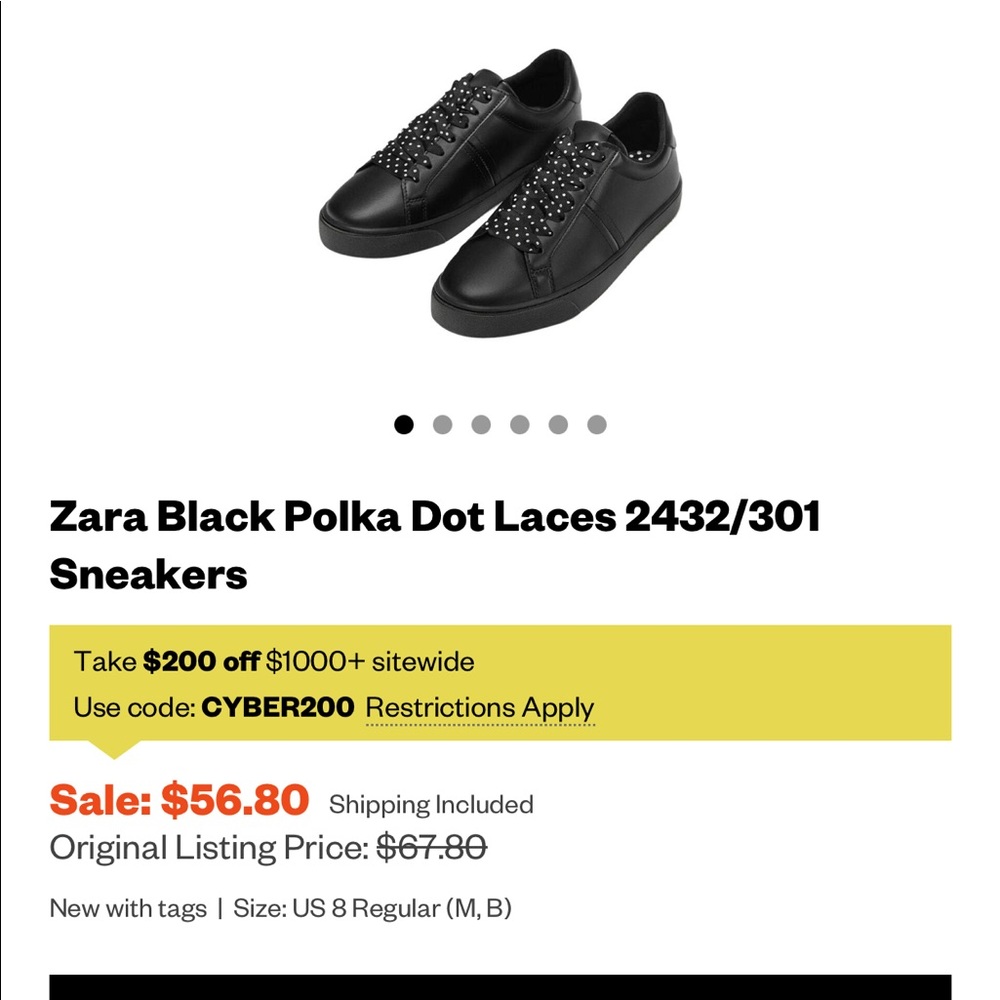 NWT!! Black Zara Trainers! - Picture 6 of 7